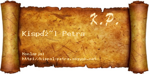 Kispál Petra névjegykártya