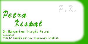 petra kispal business card